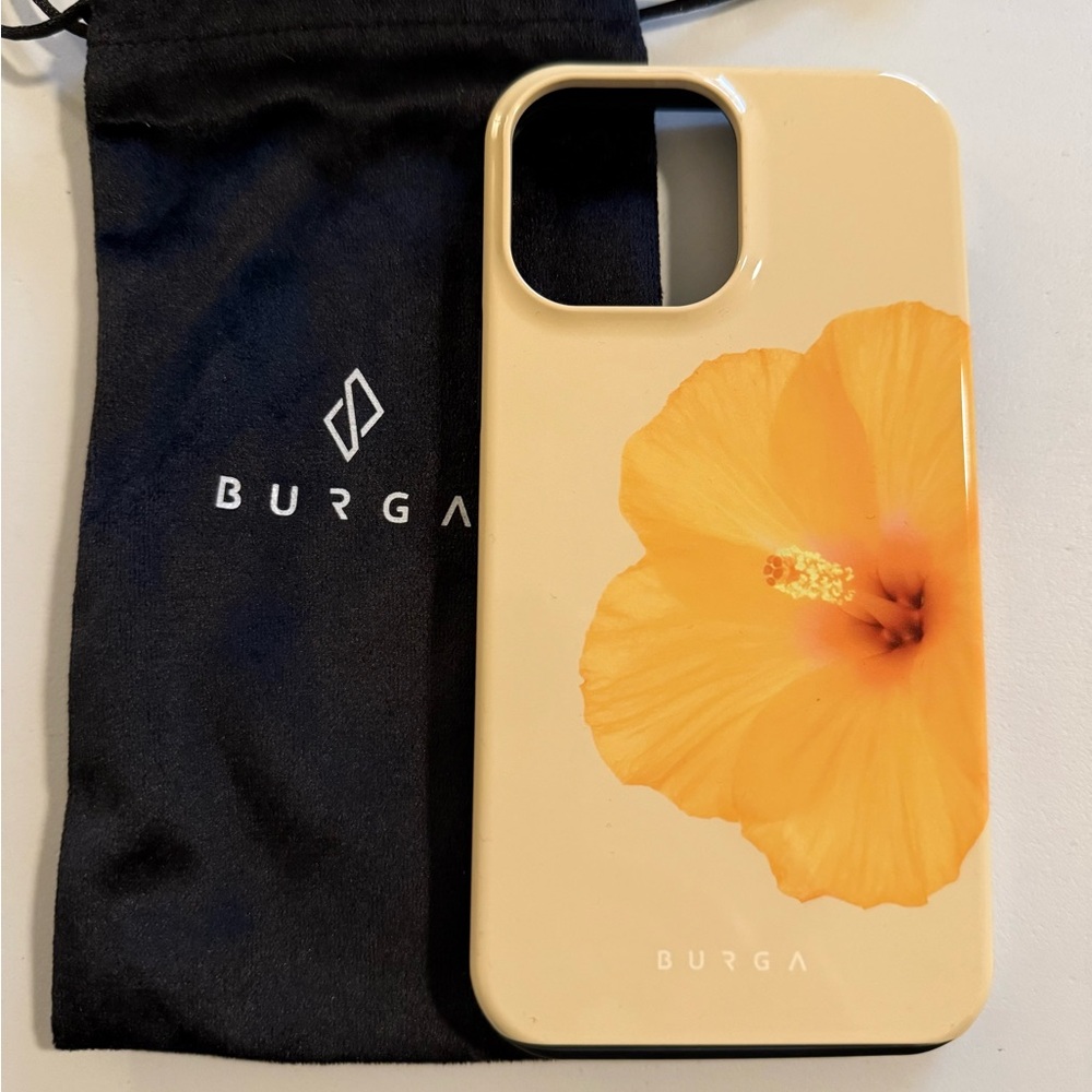 Burga Yellow Hibiscus iPhone 13 Pro Max Case,  MagSafe Compatible